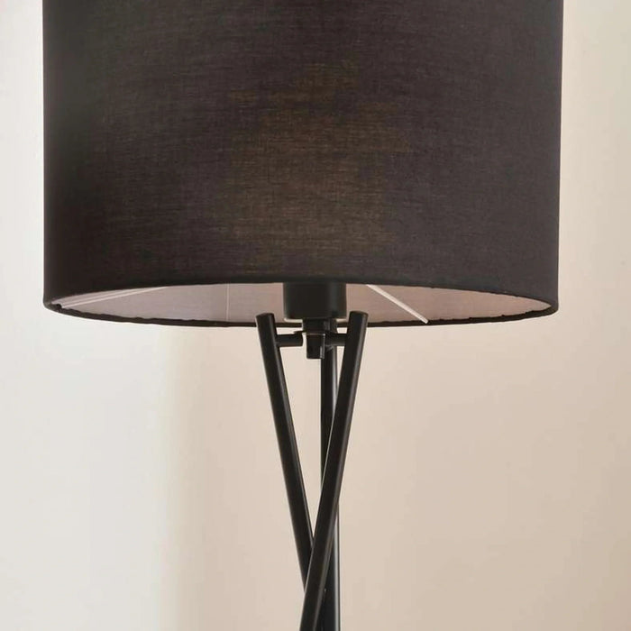 Kaede E27 Metal Floor Lamp 38X154Cm - Black Pan Home