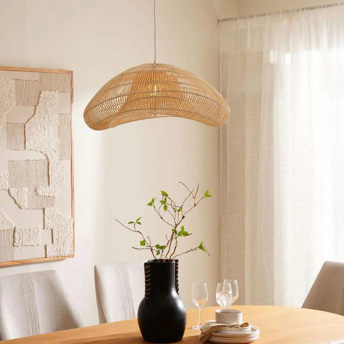 Kaguya E-27 Rattan Pendant Lamp 65X62X36.5Cm - Natural