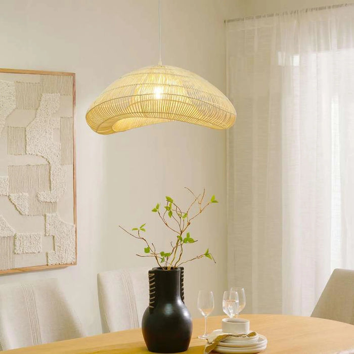 Kaguya E-27 Rattan Pendant Lamp 65X62X36.5Cm - Natural