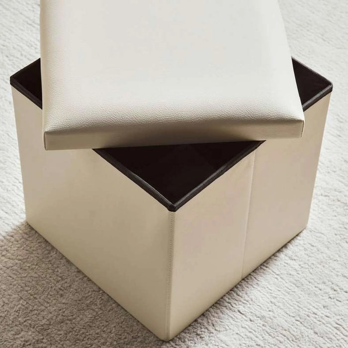Kairo Storage Ottoman 38X38X38Cm - Beige
