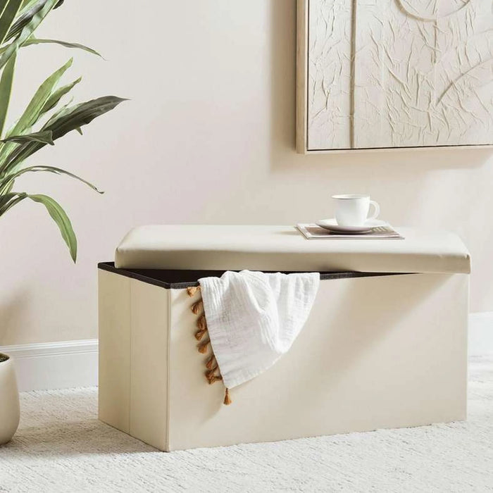 Kairo Storage Ottoman 76X38X38Cm - Beige