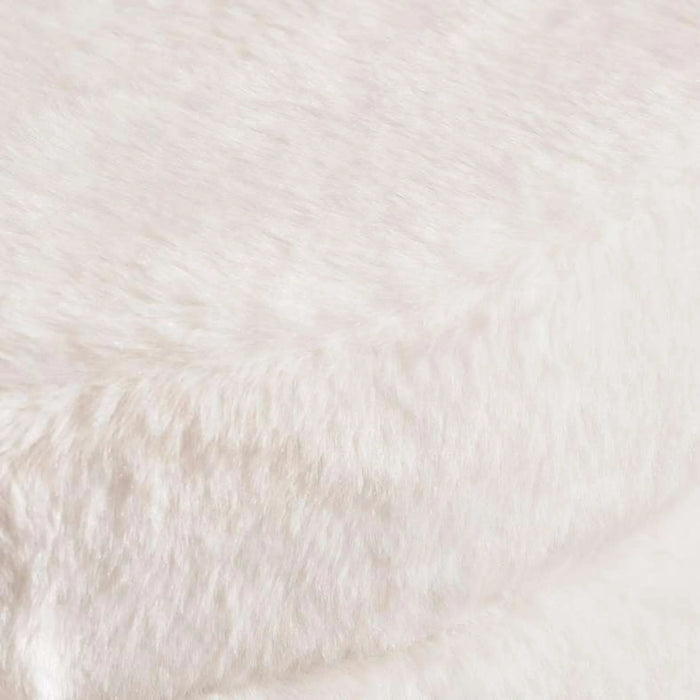 Kaiser Plush Velvet Pouf 43X43X39Cm - White