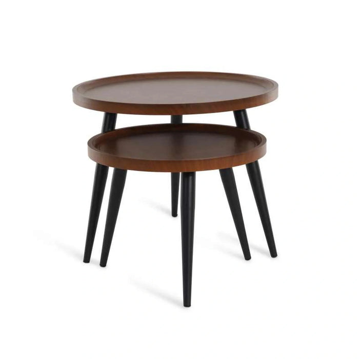 Kalani Coffee Table Set Of 2 Round - Brown Black