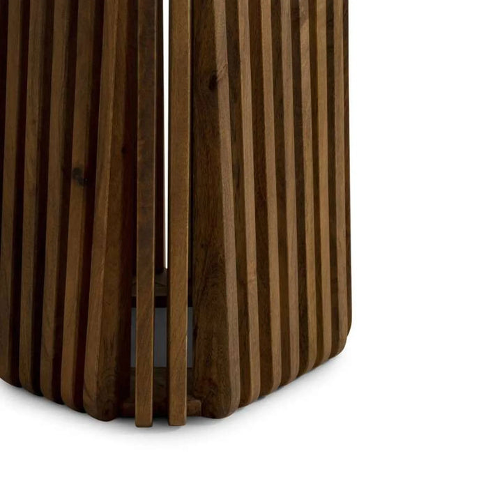 Kamari End Table Marble - White Walnut