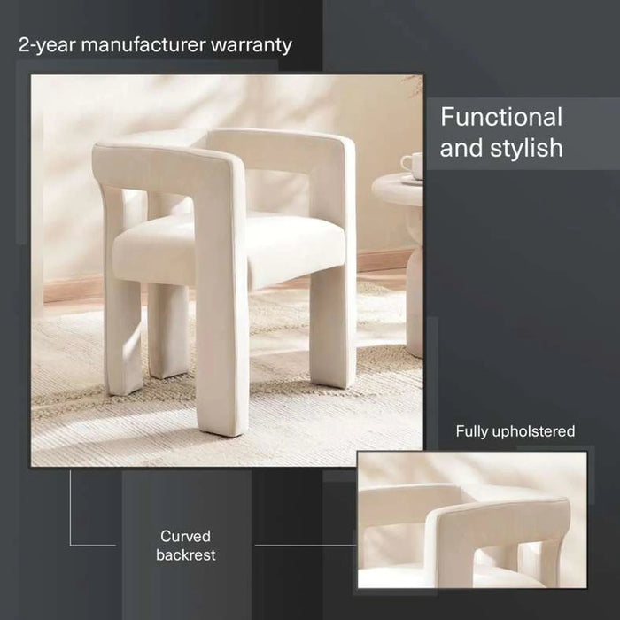 Kandel Accent Chair - Cream Pan Home