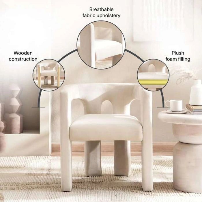 Kandel Accent Chair - Cream Pan Home