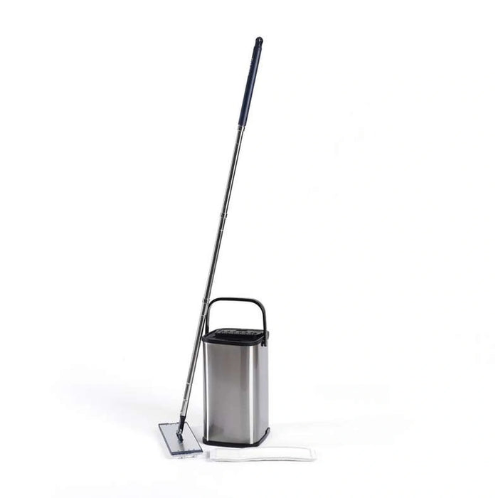 Kansas 4-Piece Stainless Steel Flat Mop Set 12L - Silver