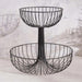 Kara 2-Tier Metal Fruit Basket 31X31X30Cm -Black Pan Home