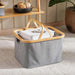 Kara Collapsible Storage Hamper With Handle 41X33X25Cm - Natural Pan Home