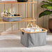 Kara Collapsible Storage Hamper With Handle 41X33X25Cm - Natural Pan Home