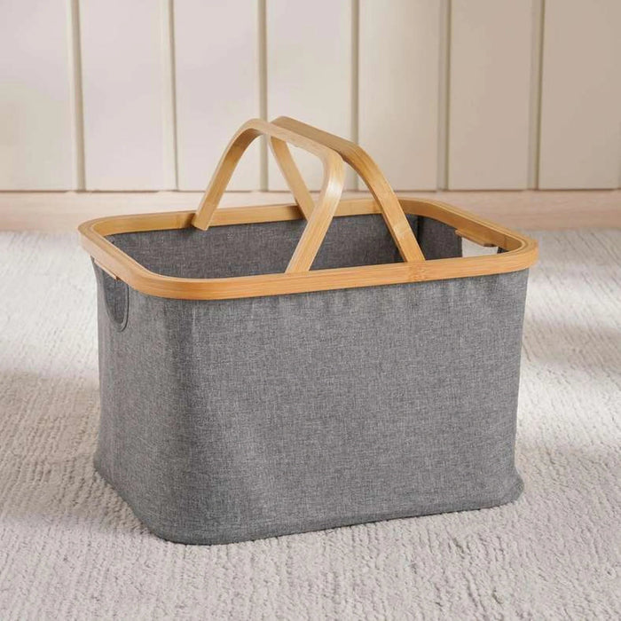 Kara Collapsible Storage Hamper With Handle 41X33X25Cm - Natural Pan Home