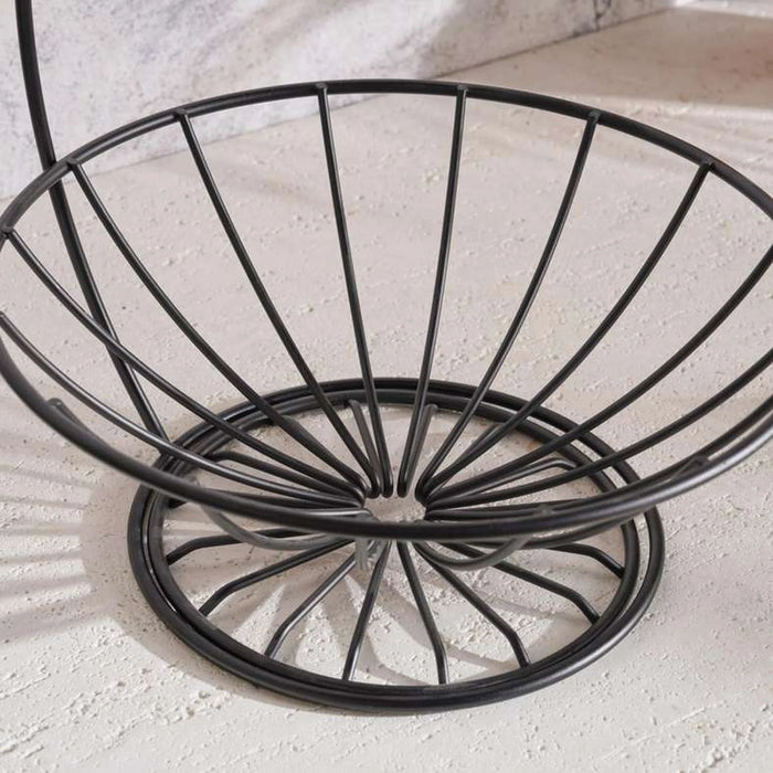 Kara Metal Banana Basket 30X32X39Cm -Black