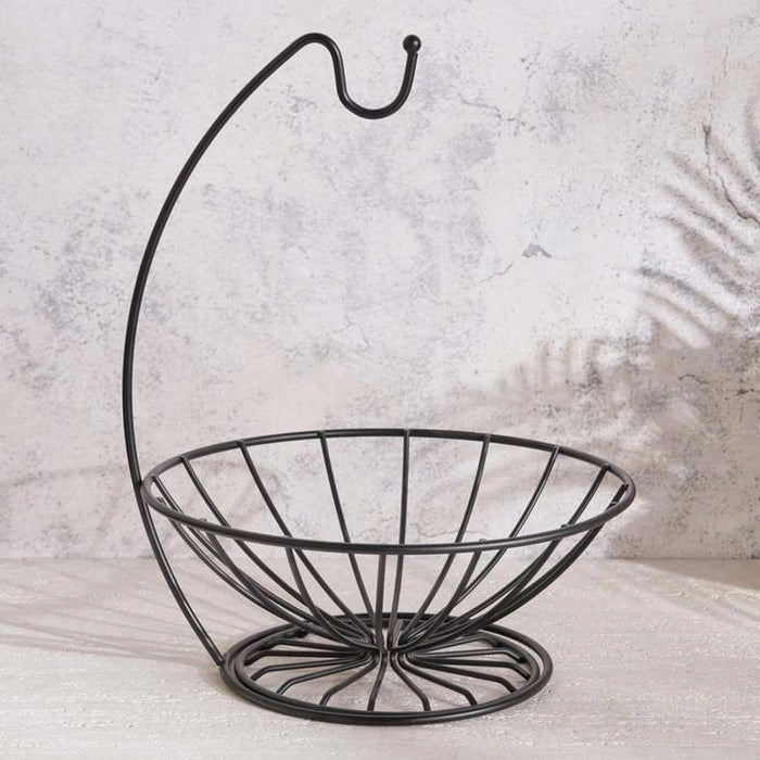 Kara Metal Banana Basket 30X32X39Cm -Black