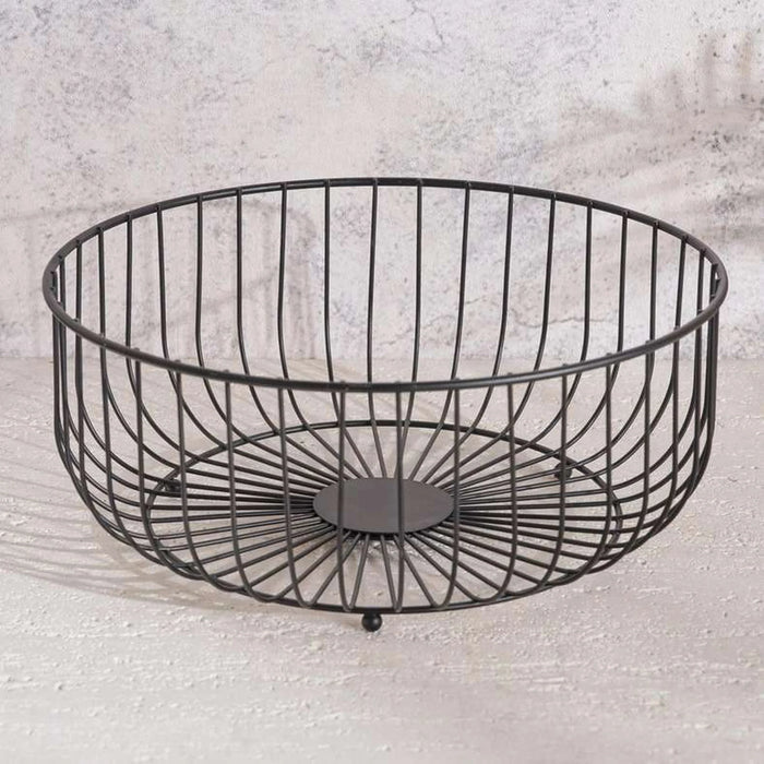 Kara Metal Fruit Basket 28X28X11Cm -Black