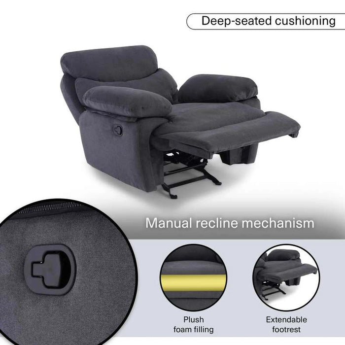 Kasidon Single Seater Recliner Sofa Pan Home