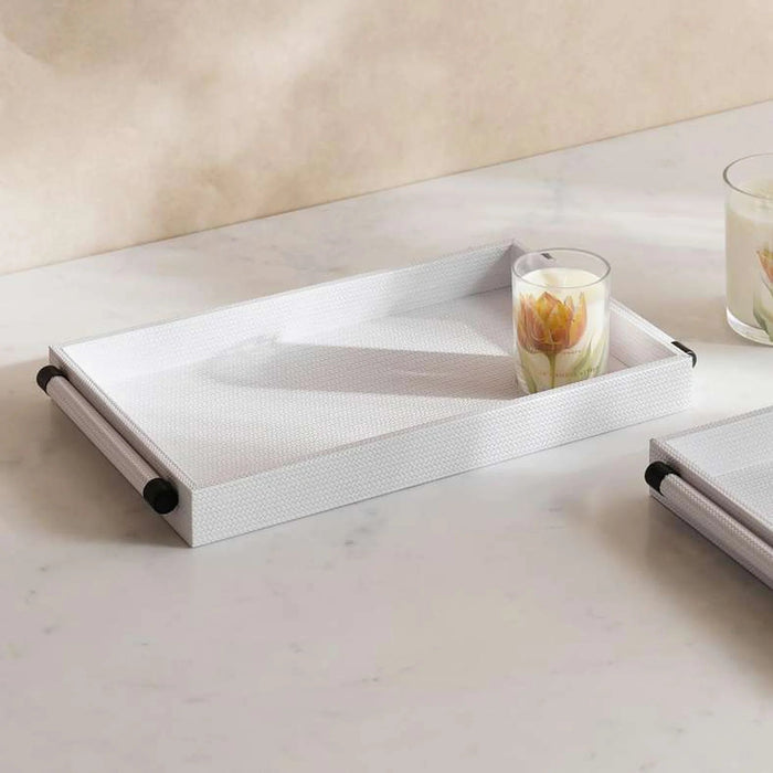 Kate Pu Decor Tray 40X25X4Cm - White Pan Home