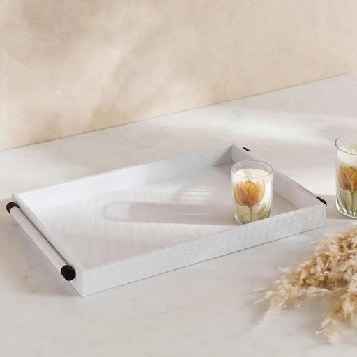 Kate Pu Decor Tray 4X30X4Cm - White Pan Home