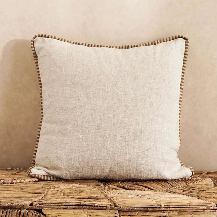 Kave Textured Down Feel Filled Cushion 50X50Cm -Rust Pan Home