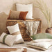 Kave Velvet Embroidery Down Feel Filled Cushion 30X50Cm - Rust Pan Home