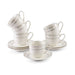 Kazia 12-Piece Tea Cup Saucer 180Ml - White Pan Home