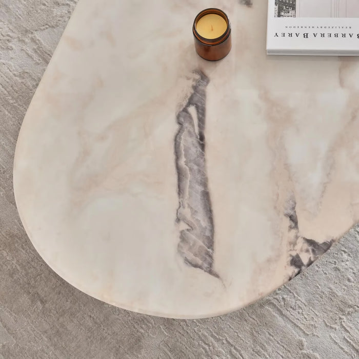 Keenan Coffee Table Marble - Silver Walnut