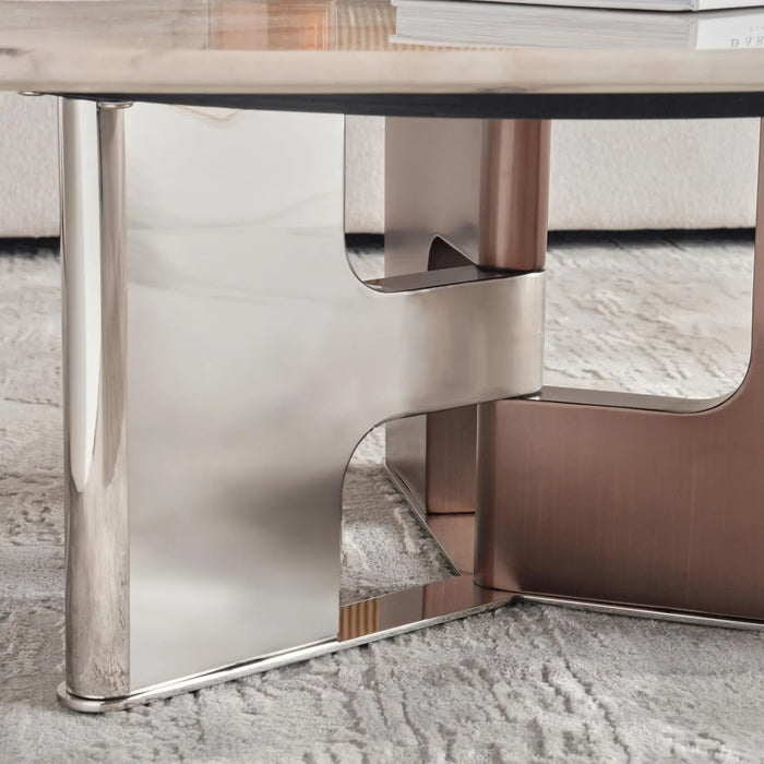 Keenan Coffee Table Marble - Silver Walnut
