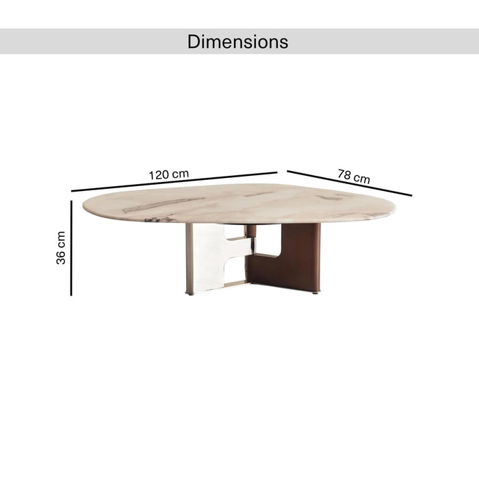Keenan Coffee Table Marble - Silver Walnut