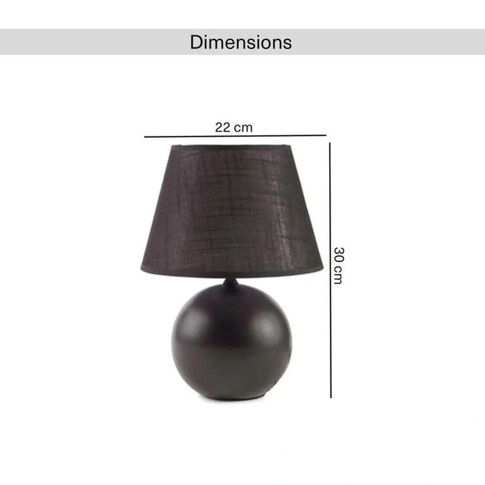Kelcey E-27 Ceramic Table Lamp Dia 22X30Cm - Black