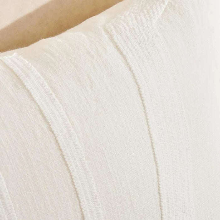 Kellan Linen Embroidery Down Feel Filled Cushion 40X60Cm -Ivory Pan Home