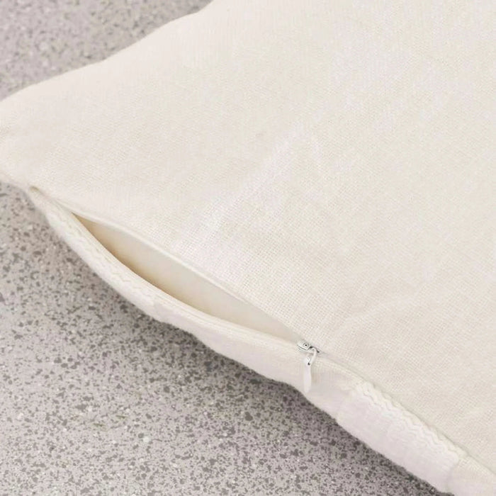Kellan Linen Embroidery Down Feel Filled Cushion 40X60Cm -Ivory Pan Home