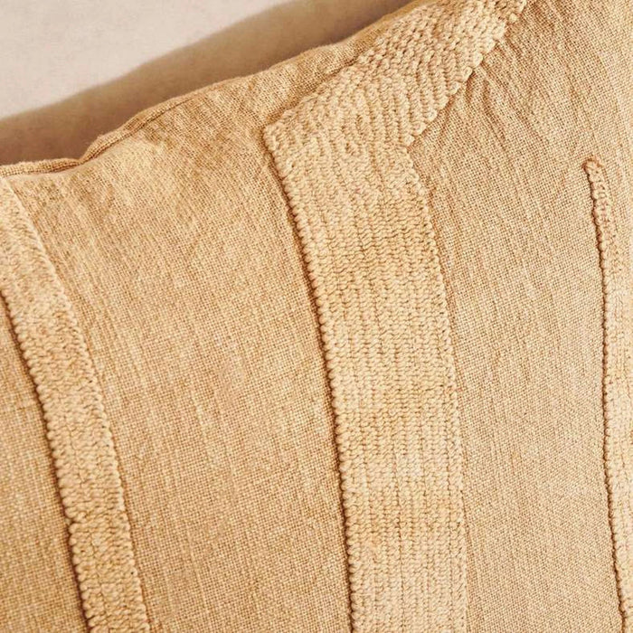 Kellan Linen Embroidery Down Feel Filled Cushion 40X60Cm -Tobacco Pan Home