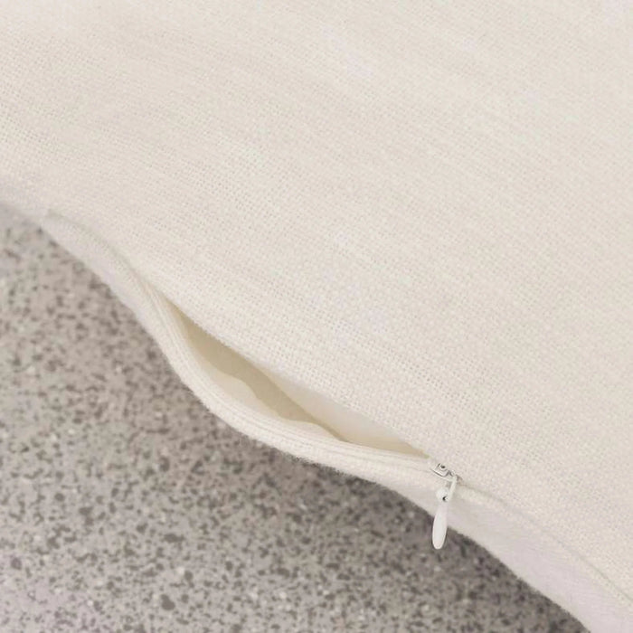 Kellan Linen Embroidery Down Feel Filled Cushion 50X50Cm -Ivory Pan Home
