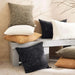 Kellan Linen Embroidery Down Feel Filled Cushion 50X50Cm -Tobacco Pan Home
