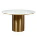 Kemer 4 Seater Dining Table - White Gold Pan Home