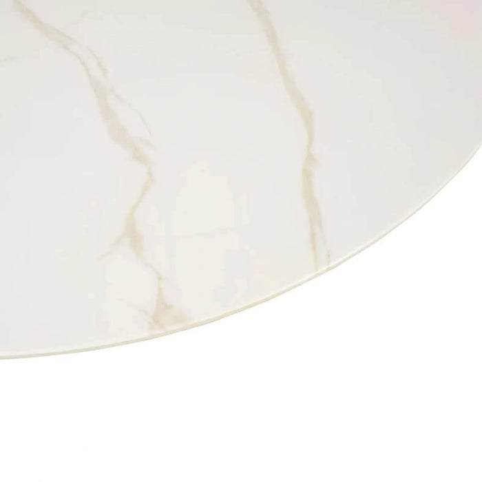 Kemer 4 Seater Dining Table - White Gold Pan Home