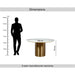 Kemer 4 Seater Dining Table - White Gold Pan Home