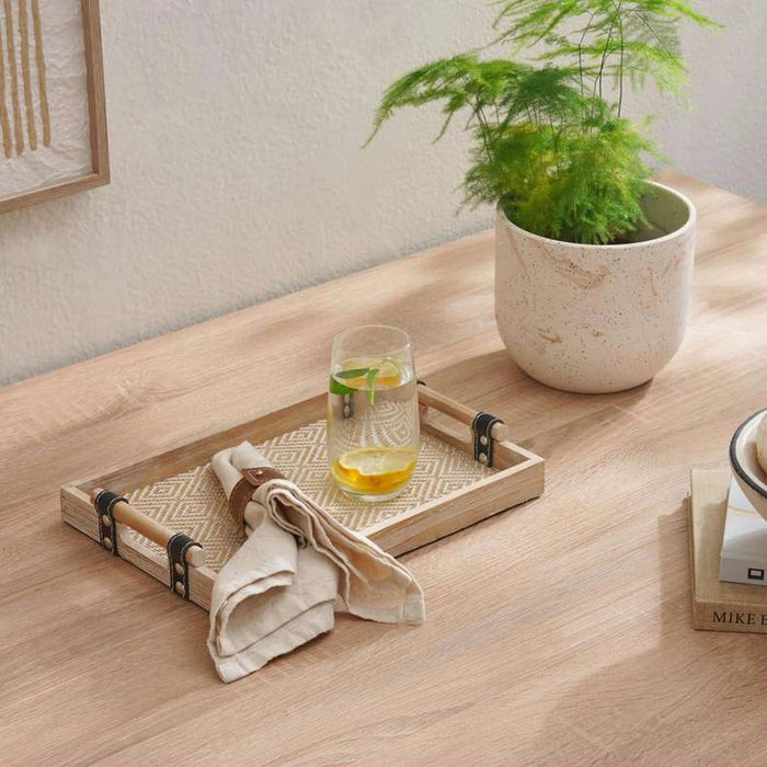 Kena Wooden Serving Tray 32X22X4.5Cm -Natural Pan Home