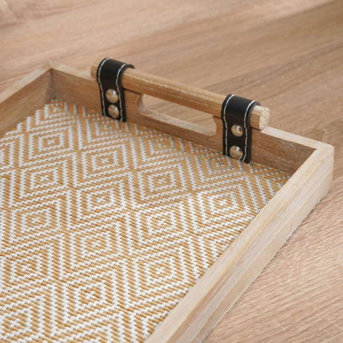 Kena Wooden Serving Tray 32X22X4.5Cm -Natural Pan Home