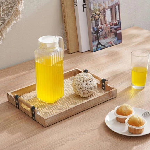 Kena Wooden Serving Tray 36X26X5Cm -Natural Pan Home