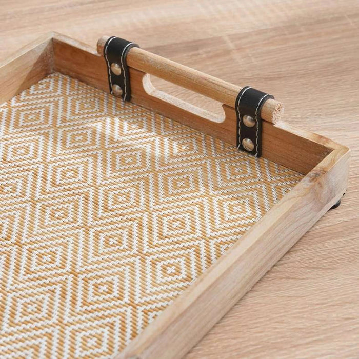 Kena Wooden Serving Tray 36X26X5Cm -Natural Pan Home