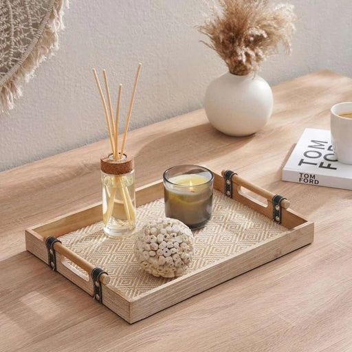 Kena Wooden Serving Tray 40X30X5.5Cm -Natural Pan Home