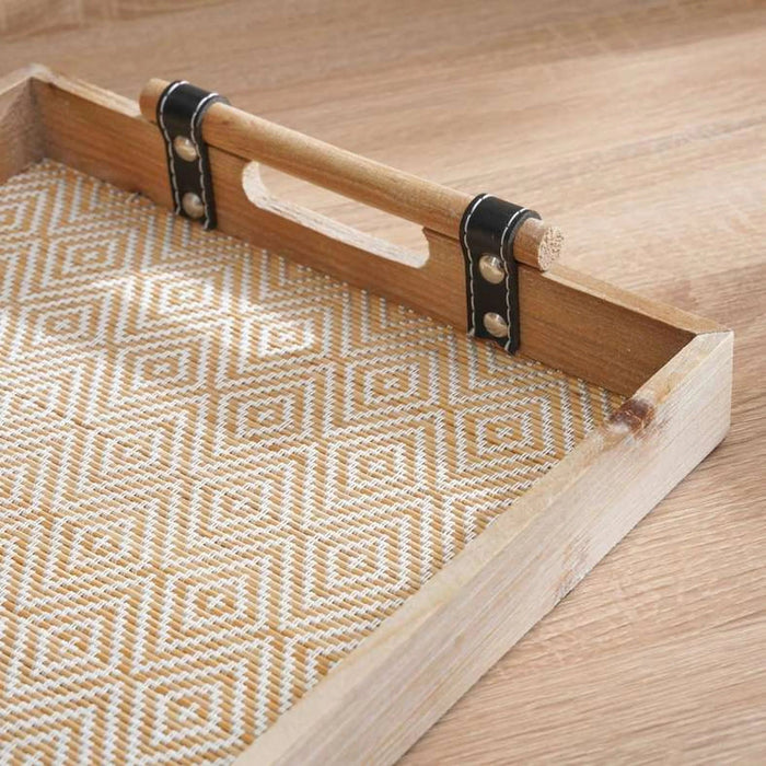 Kena Wooden Serving Tray 40X30X5.5Cm -Natural Pan Home