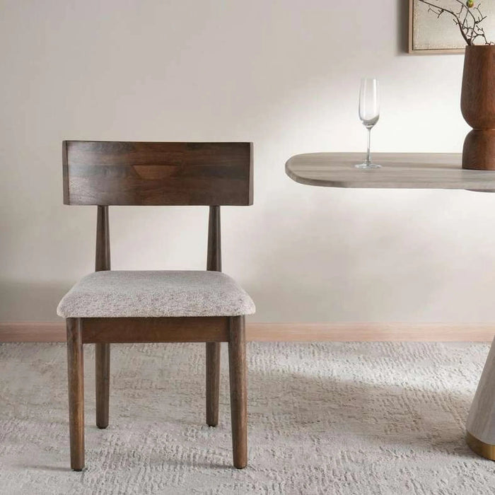 Kenneth Dining Chair Wood - Beige & Antique Brown Pan Home