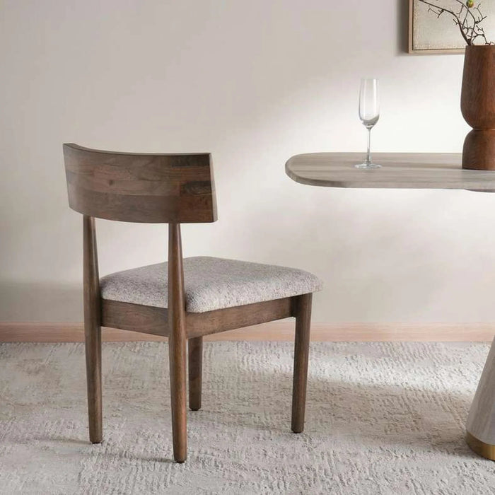 Kenneth Dining Chair Wood - Beige & Antique Brown Pan Home