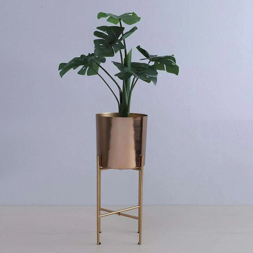 Kerby Metal Planter Gold D20X50Cm Pan Home