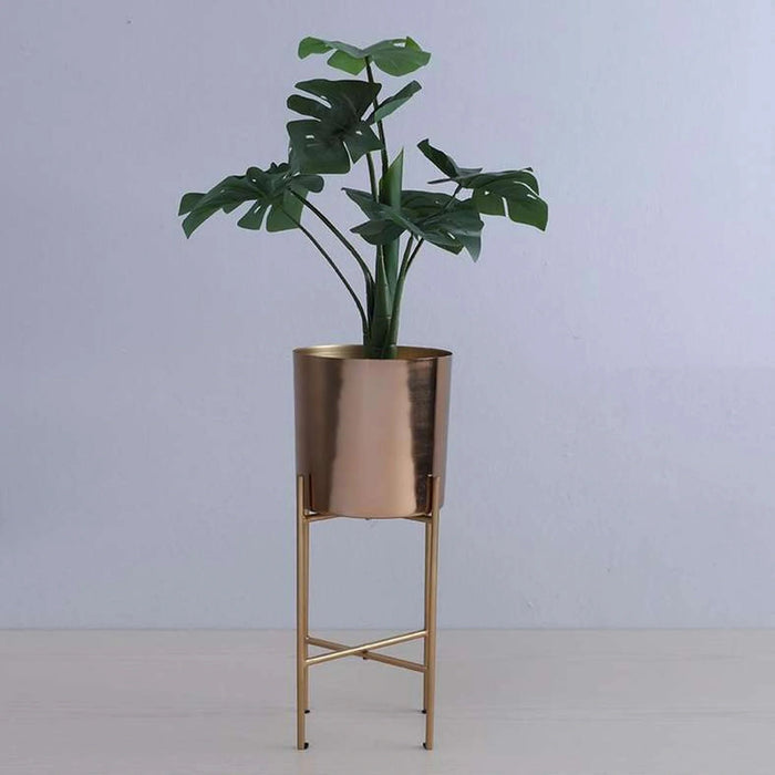 Kerby Metal Planter Gold D20X50Cm Pan Home