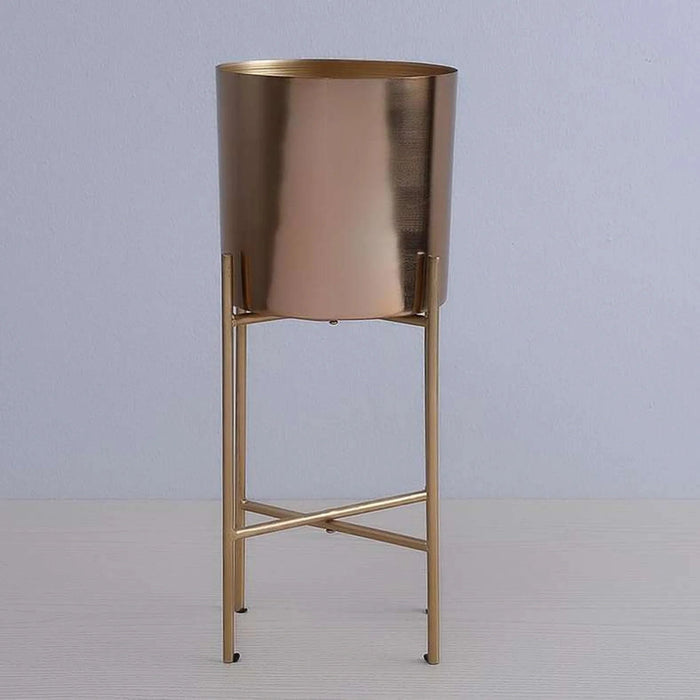 Kerby Metal Planter Gold D20X50Cm Pan Home