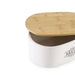 Kevi Bread Bin With Wooden Lid 29.5X19X12.5Cm - White Pan Home