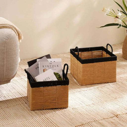 Kevin 2-Piece Storage Basket 35X35X25-30X30X23Cm - Natural Pan Home