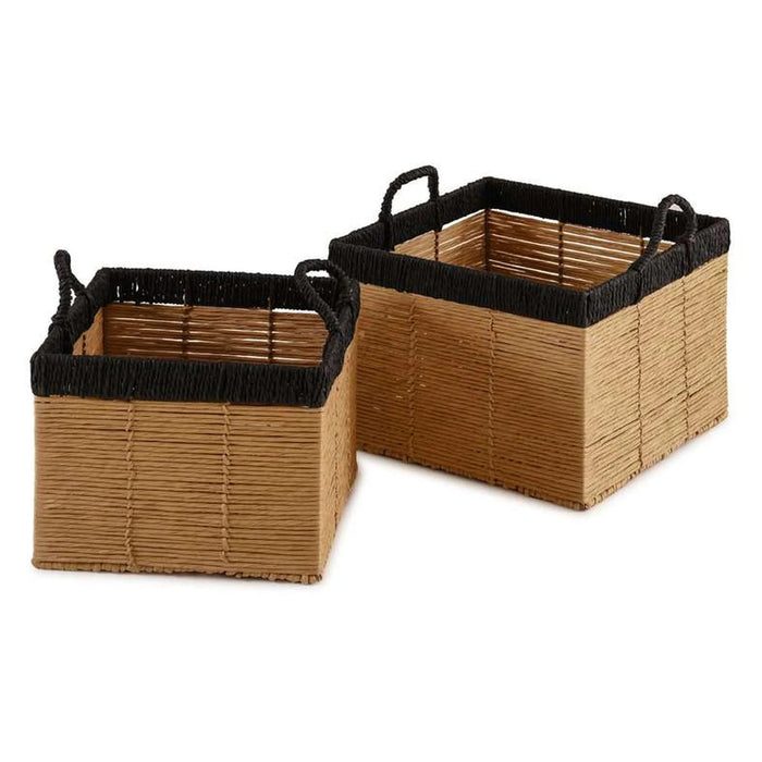 Kevin 2-Piece Storage Basket 35X35X25-30X30X23Cm - Natural Pan Home